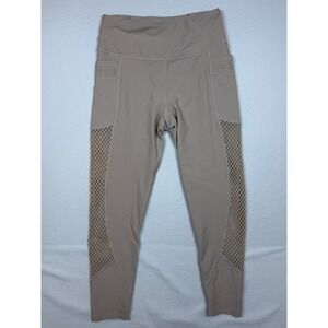 Victoria Sport Total Knockout Tight Womens Medium Beige Mesh Moto Leggings
